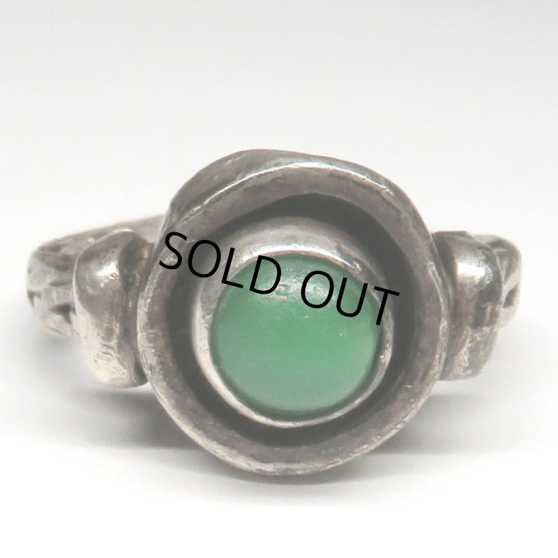 翡翠のシルバーリング