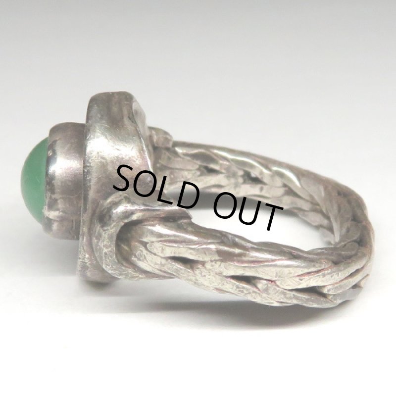 翡翠のシルバーリング