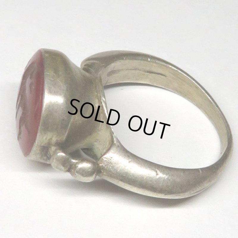 カーネリアン印章のシルバーリング