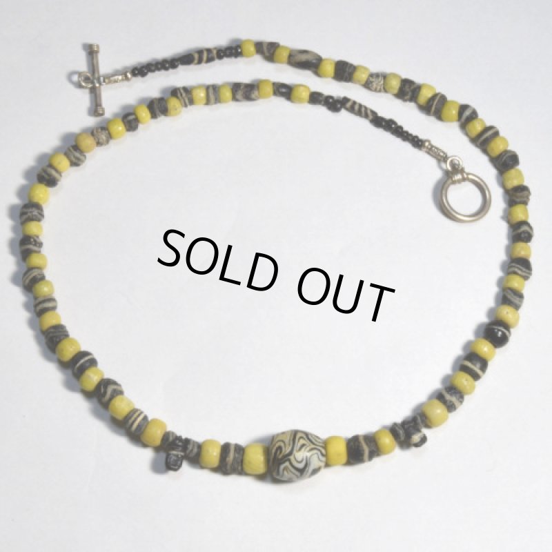 古代イスラム玉のネックレス