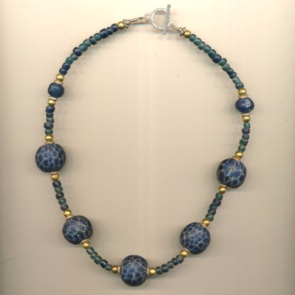 アンティークとんぼ玉アクセサリー/アンティークとんぼ玉ネックレス/4