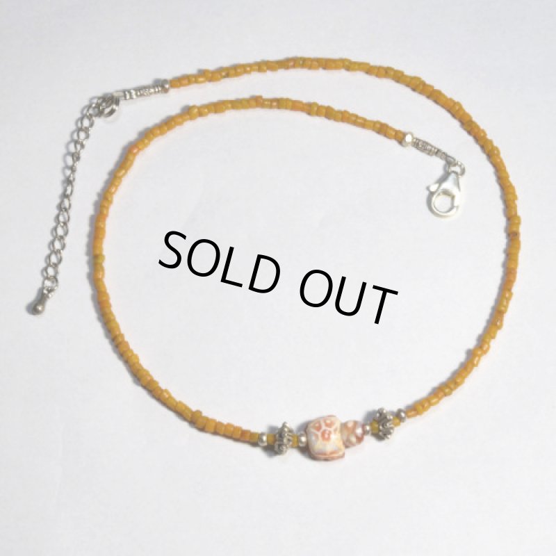 古代エッチドカーネリアンのネックレス