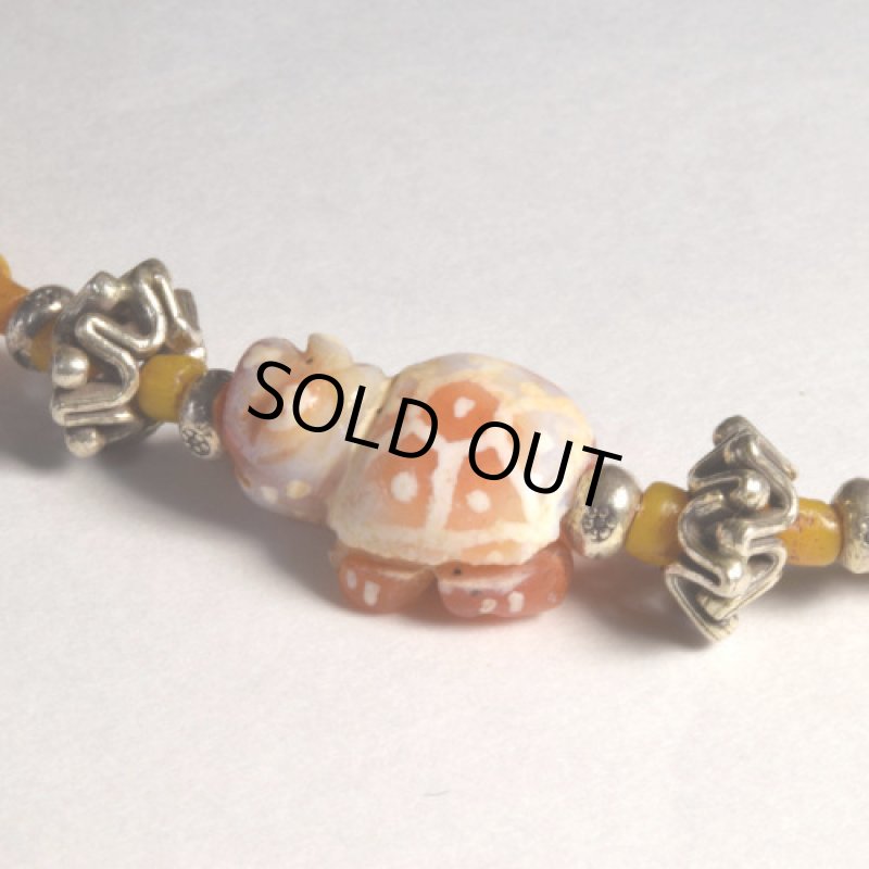 古代エッチドカーネリアンのネックレス