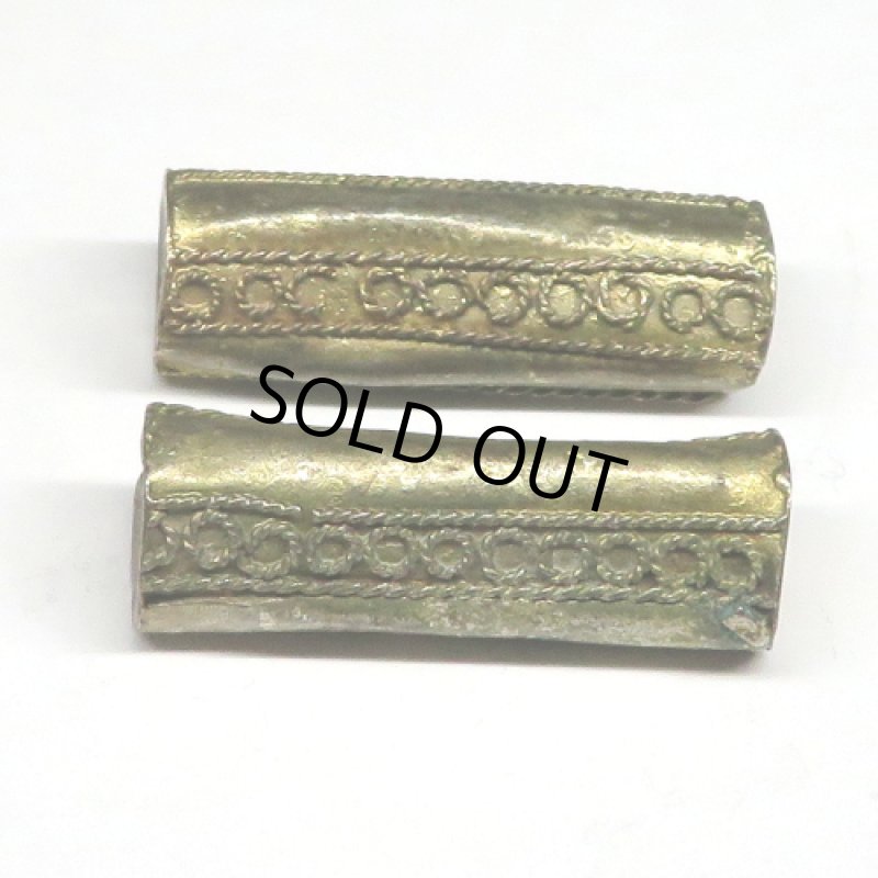 ヨルバ族真鍮ビーズ 2個セット