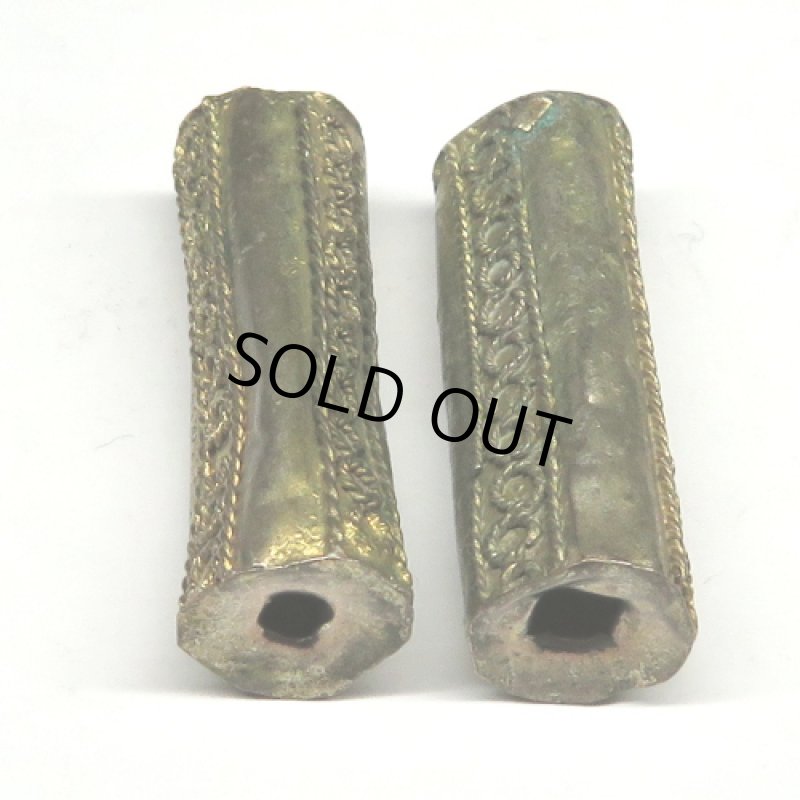 ヨルバ族真鍮ビーズ 2個セット