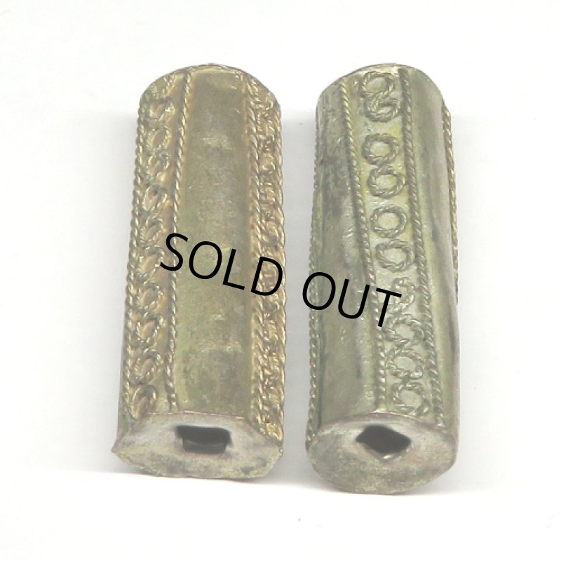 ヨルバ族真鍮ビーズ 2個セット