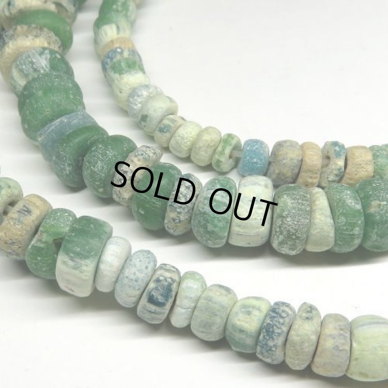 緑色銀化ニラビーズ連