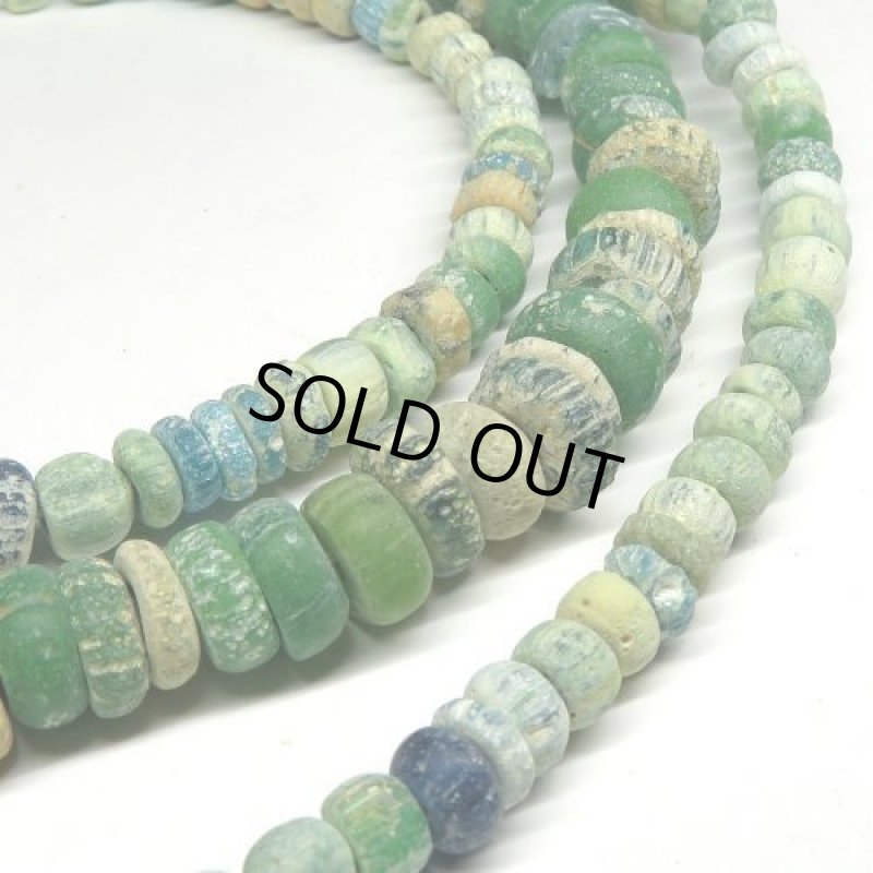 緑色銀化ニラビーズ連