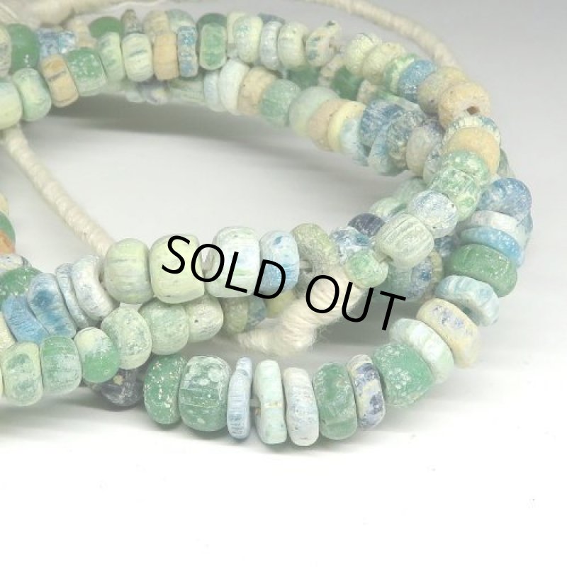 緑色銀化ニラビーズ連