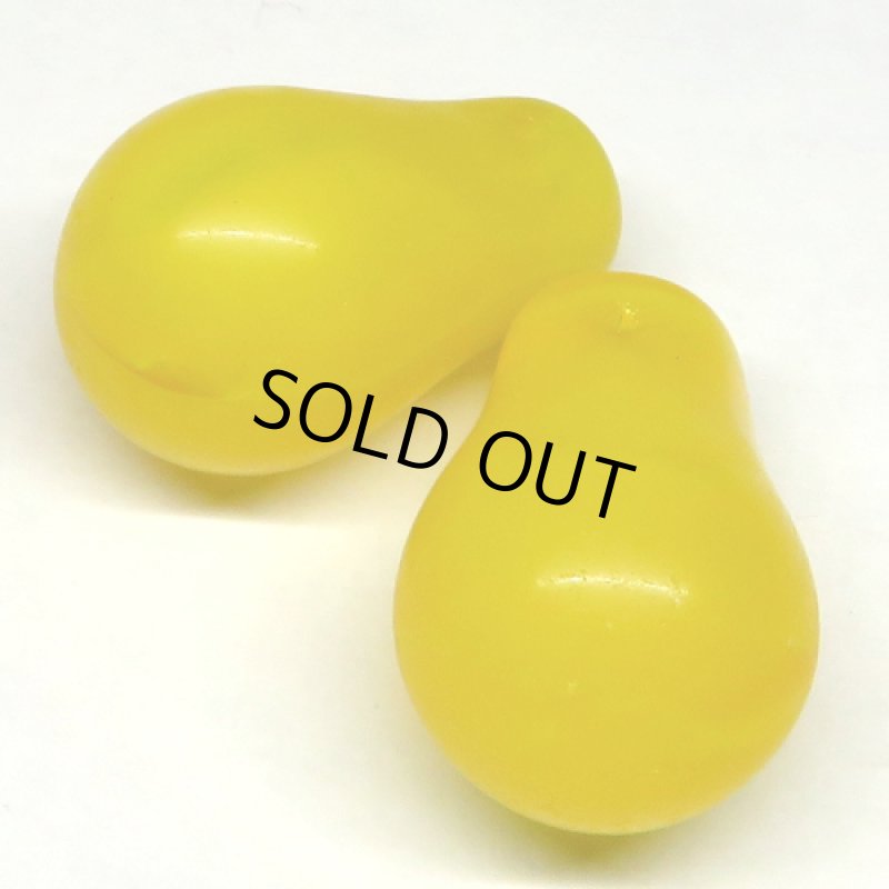 ウェディングビーズ　黄色クリア　2個セット