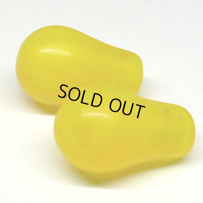 ウェディングビーズ　黄色クリア　2個セット