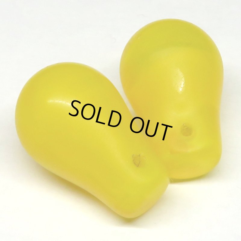 ウェディングビーズ　黄色クリア　2個セット