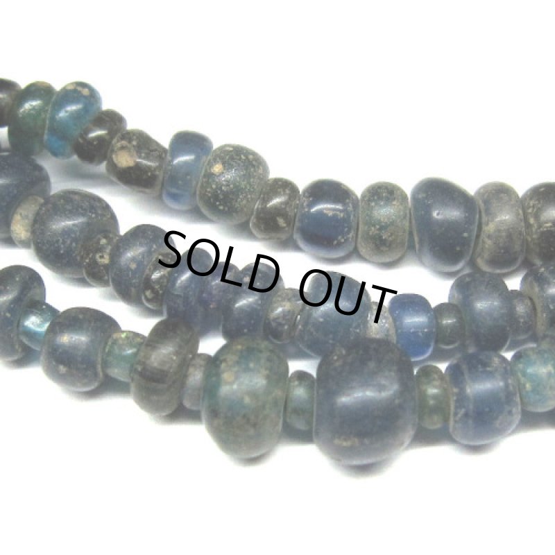 ブルーグレーインドパシフィックビーズ太連