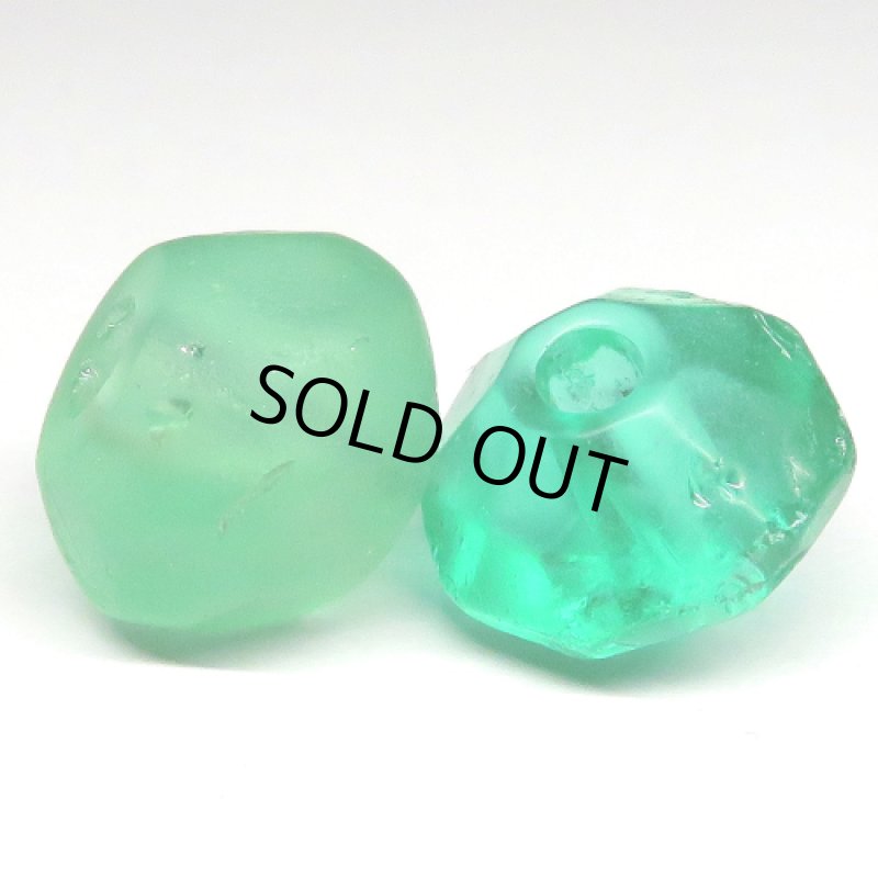 ウランガラス　緑2個セット