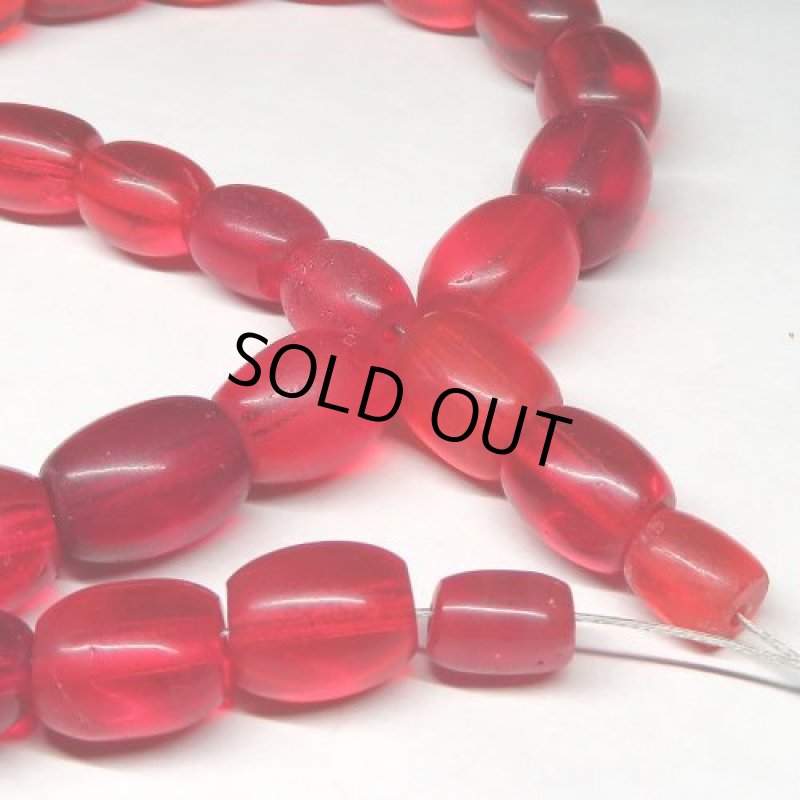 レッドクリアボヘミアン棗型　短連