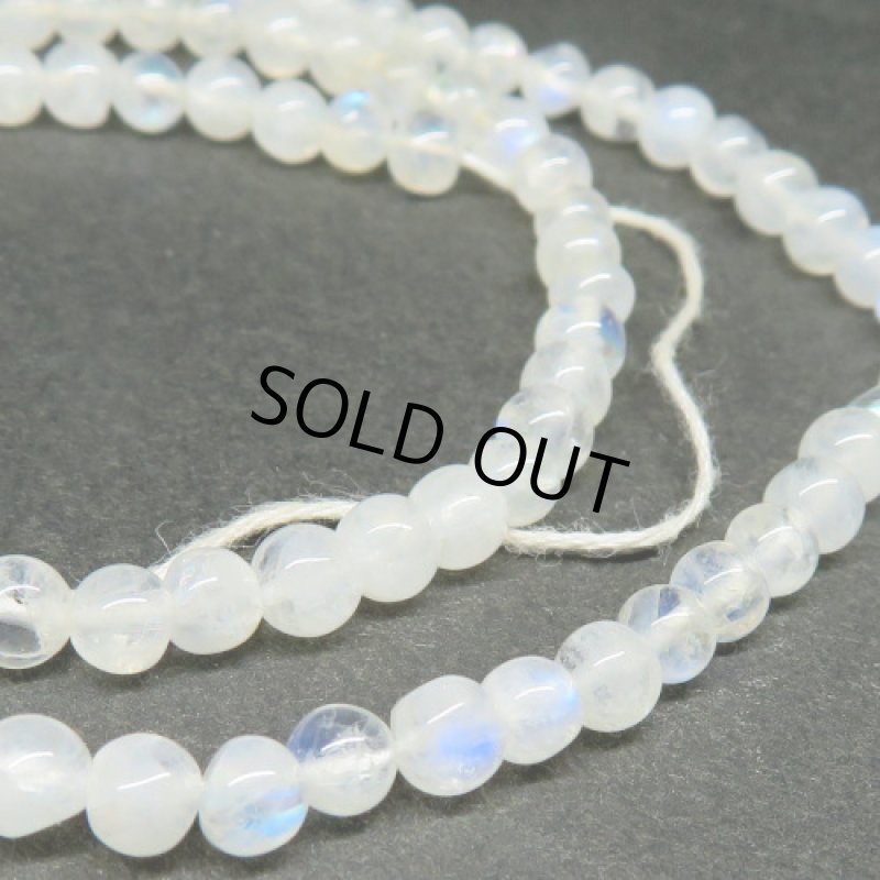 Moonstone ムーンストーン丸玉連 4mm