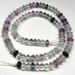 Fluorite　フローライトそろばん玉連　6.5mm