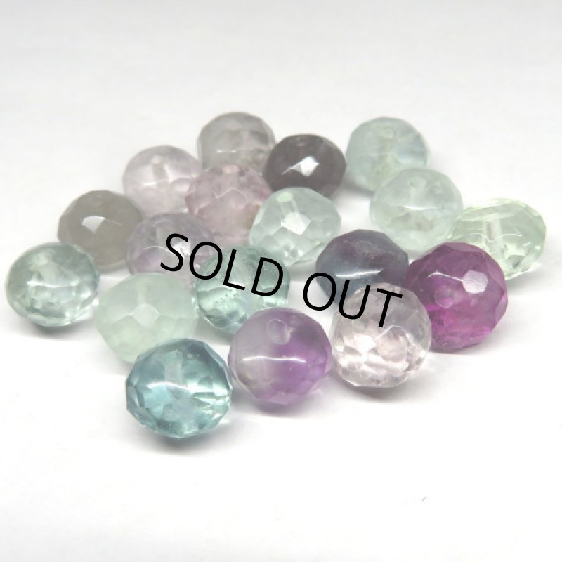 Fluorite　フローライト　カット玉　18個