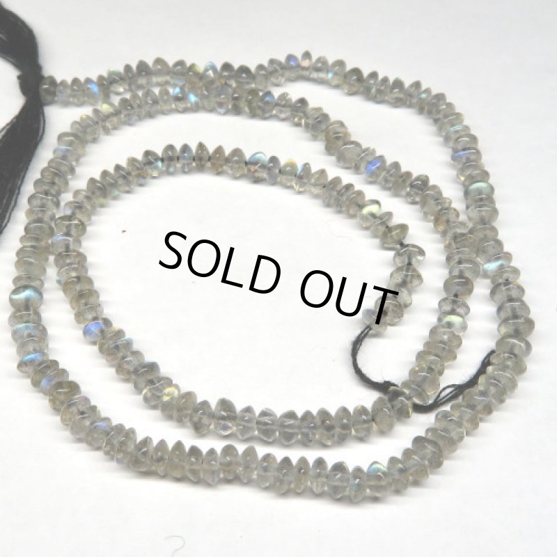 Labradonte ラブラドライトそろばん玉連 4mm
