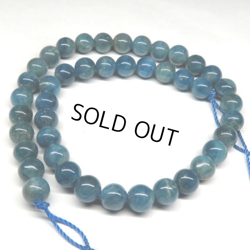 BlueApatite ブルーアパタイト丸玉連 6.5mm
