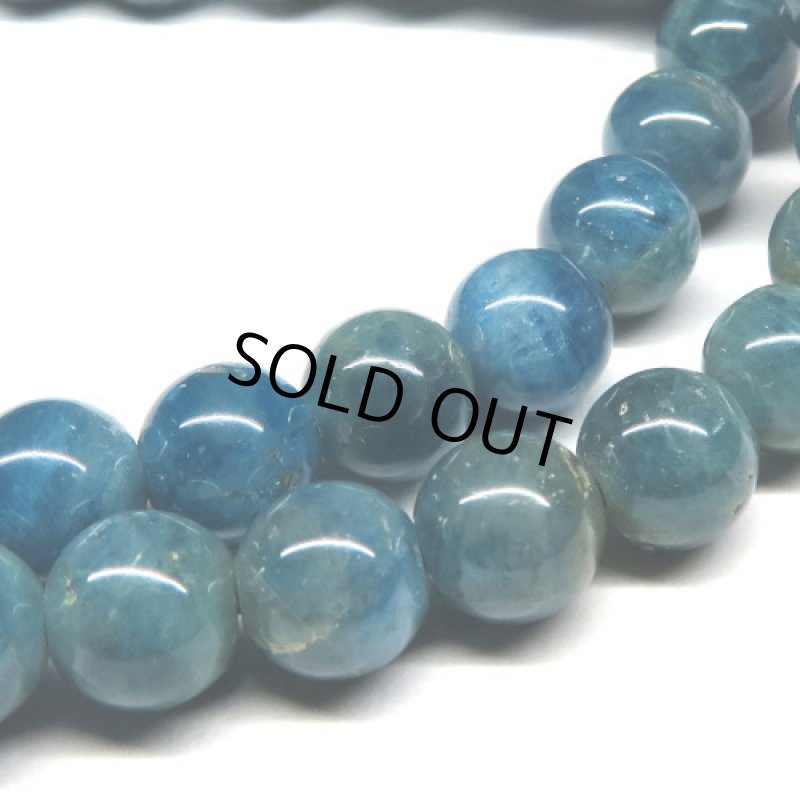 BlueApatite ブルーアパタイト丸玉連 6.5mm