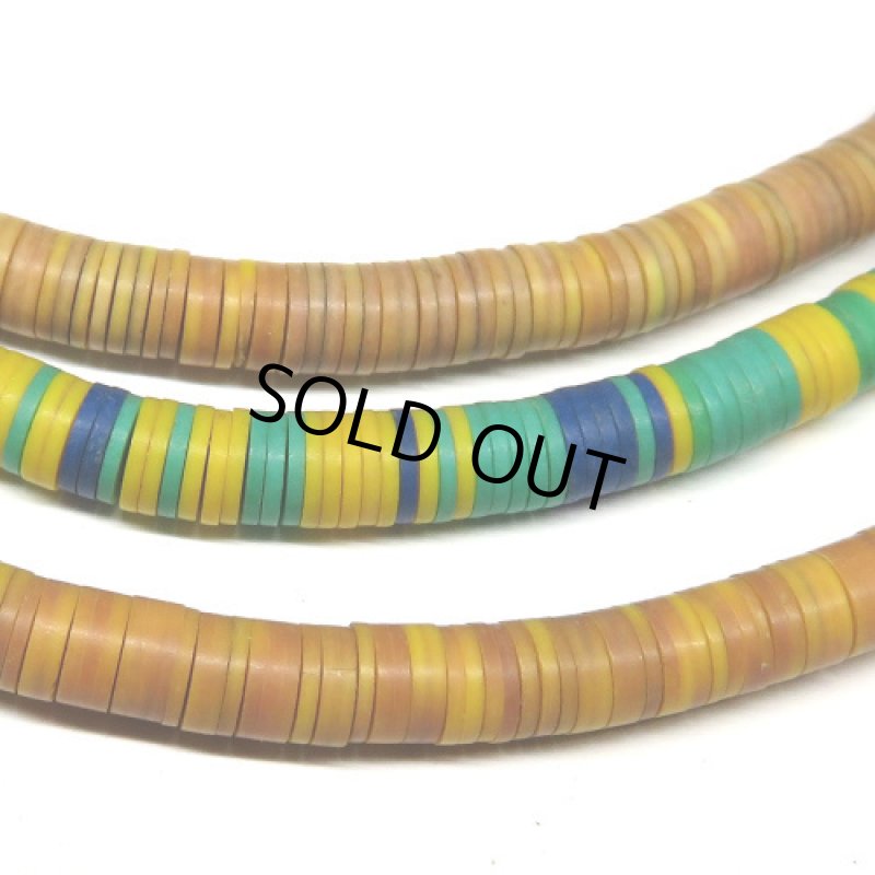 レコード盤ビーズ小　山吹系ミックス