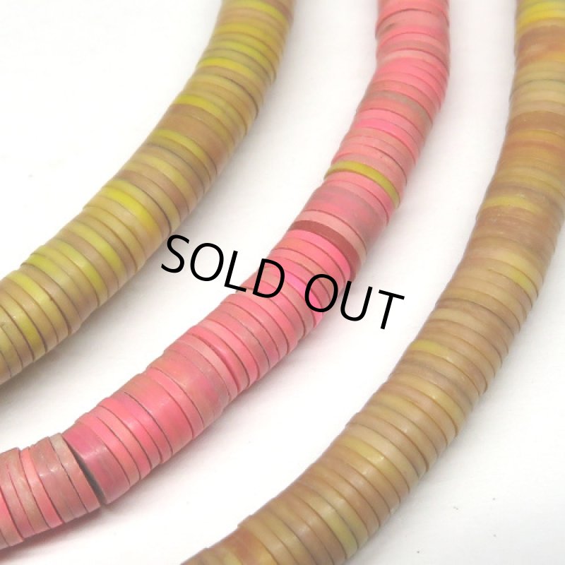 レコード盤ビーズ小　山吹系ミックス