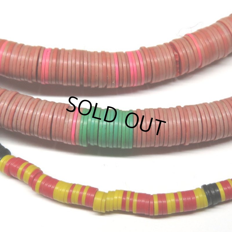 レコード盤ビーズ極小〜中　ピンク系ミックス