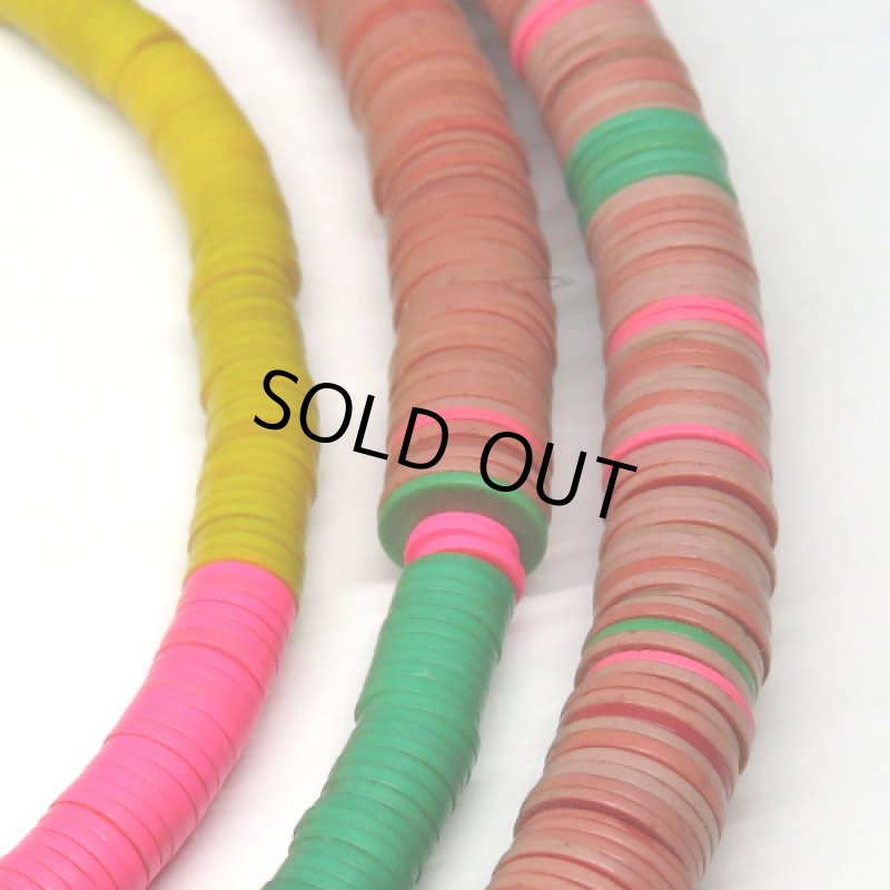 レコード盤ビーズ極小〜中　ピンク系ミックス