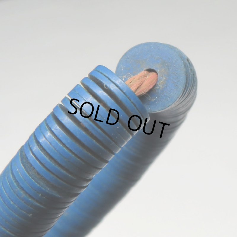 レコード盤ビーズ小 青系 短連