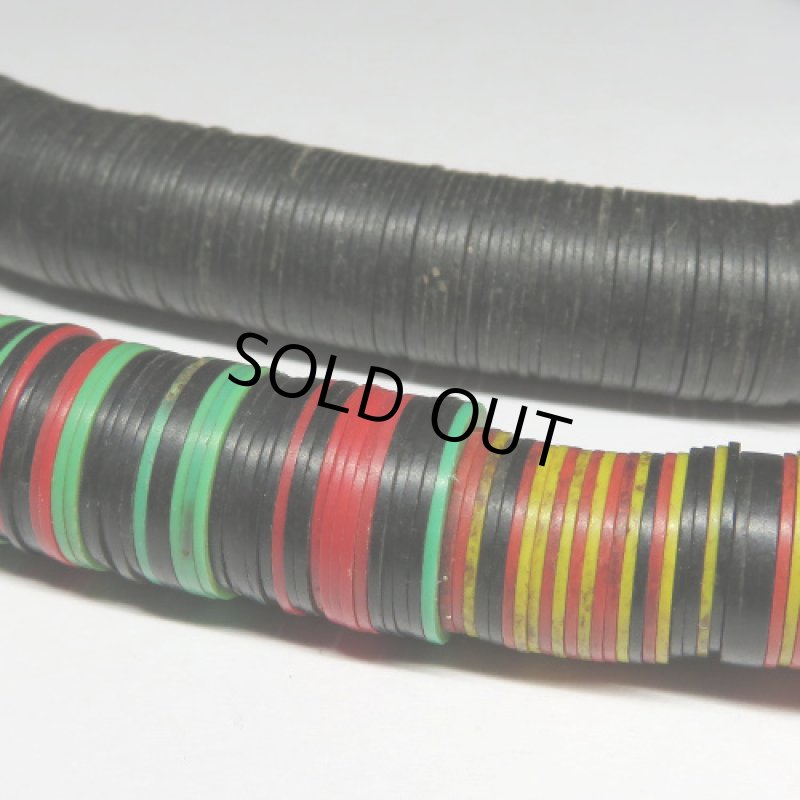 レコード盤ビーズ特大 黒+α連