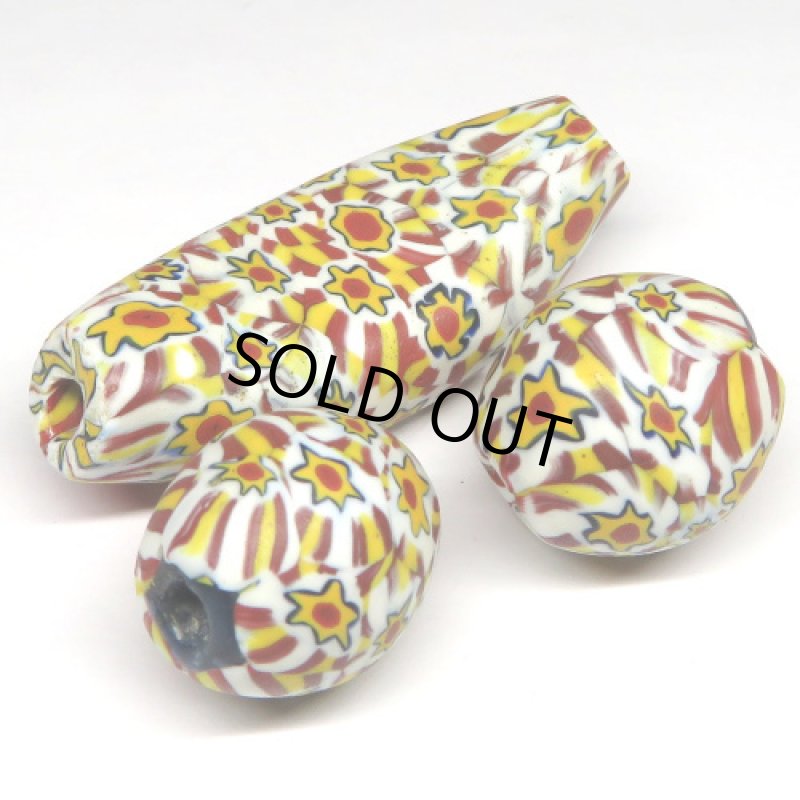 トレイルデコレーションミルフィオリ　3個セット