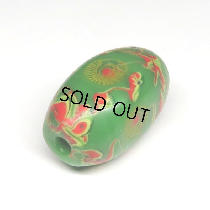 乾隆玉（中国製ミルフィオリ）　緑