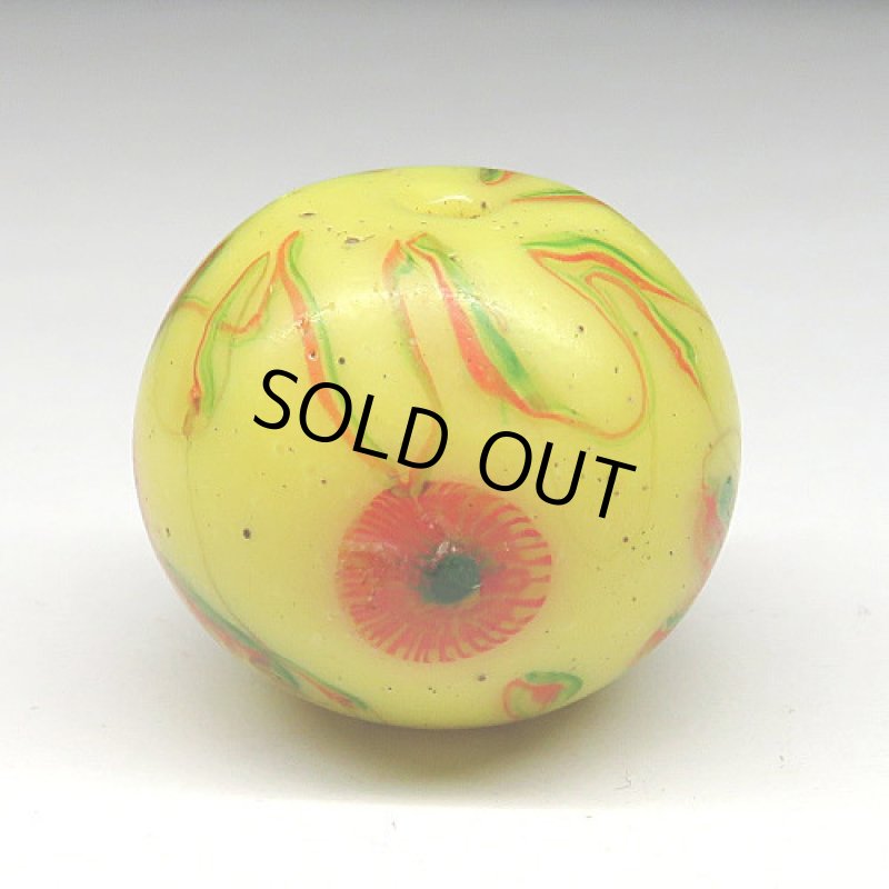 乾隆玉(中国製ミルフィオリ) 大型黄色