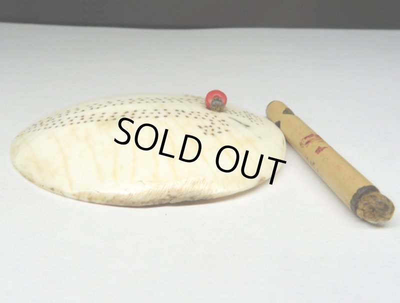 ナガ族伝世 貝の耳飾り