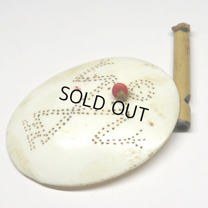 ナガ族伝世　貝の耳飾り