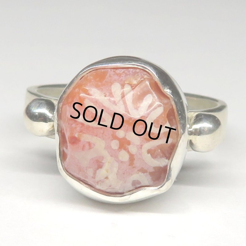 エッチドカーネリアンのシルバーリング