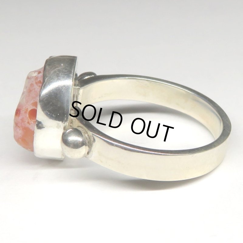 エッチドカーネリアンのシルバーリング