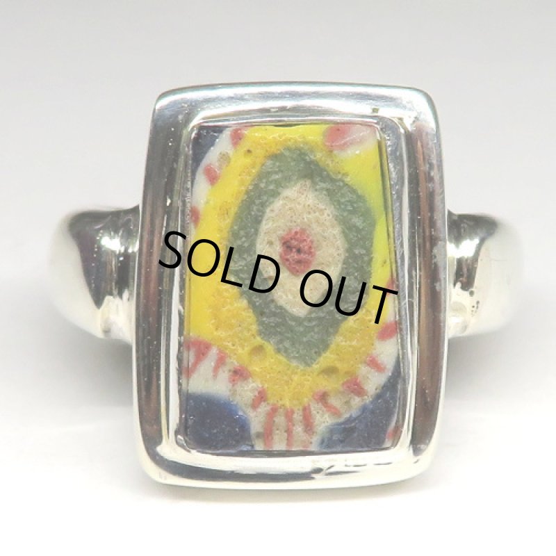 古代とんぼ玉のシルバーリング