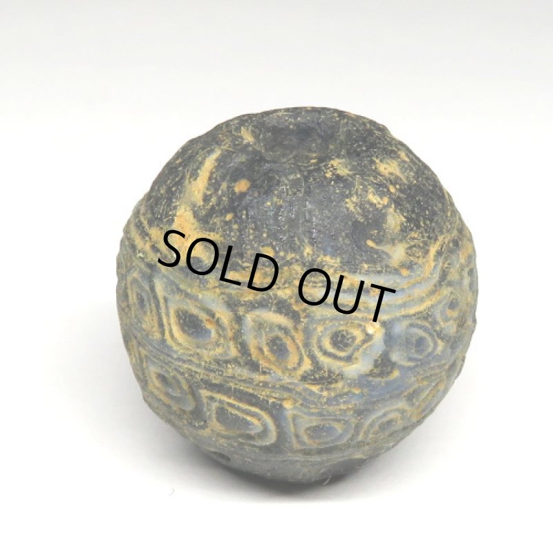 大型古代ジャワ玉・モザイク貼付け玉