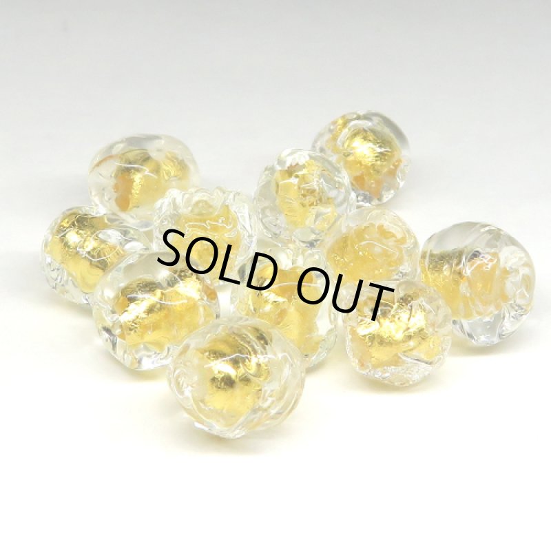 80’sヴィンテージ　金箔ビーズ（複数在庫あり）