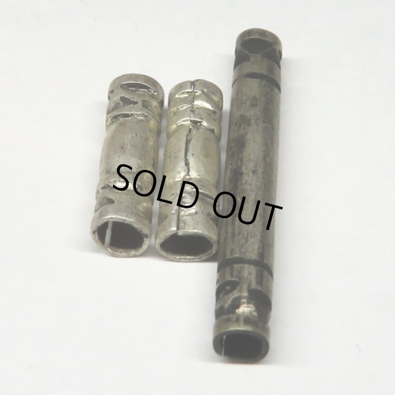 トゥアレグ族シルバービーズ　3個セット