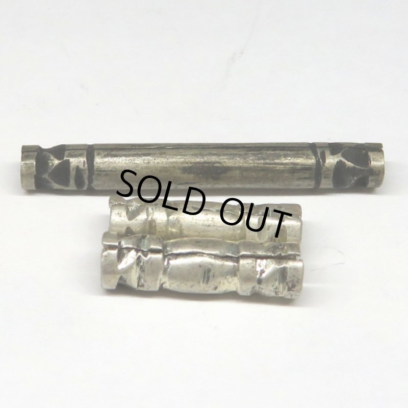 トゥアレグ族シルバービーズ　3個セット