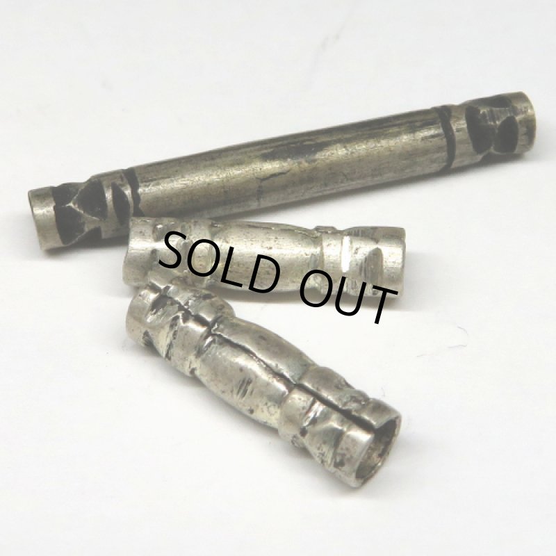 トゥアレグ族シルバービーズ　3個セット