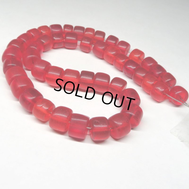 レッドクリアボヘミアン円柱形　短連