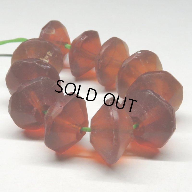 ボヘミアそろばん玉 こげ茶 11個セット