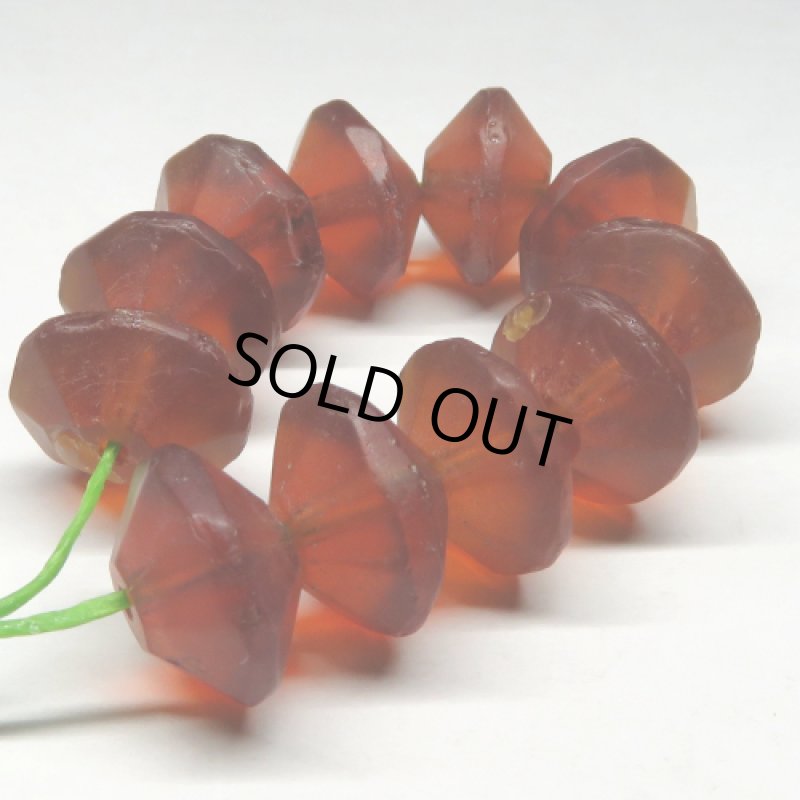 ボヘミアそろばん玉 こげ茶 11個セット