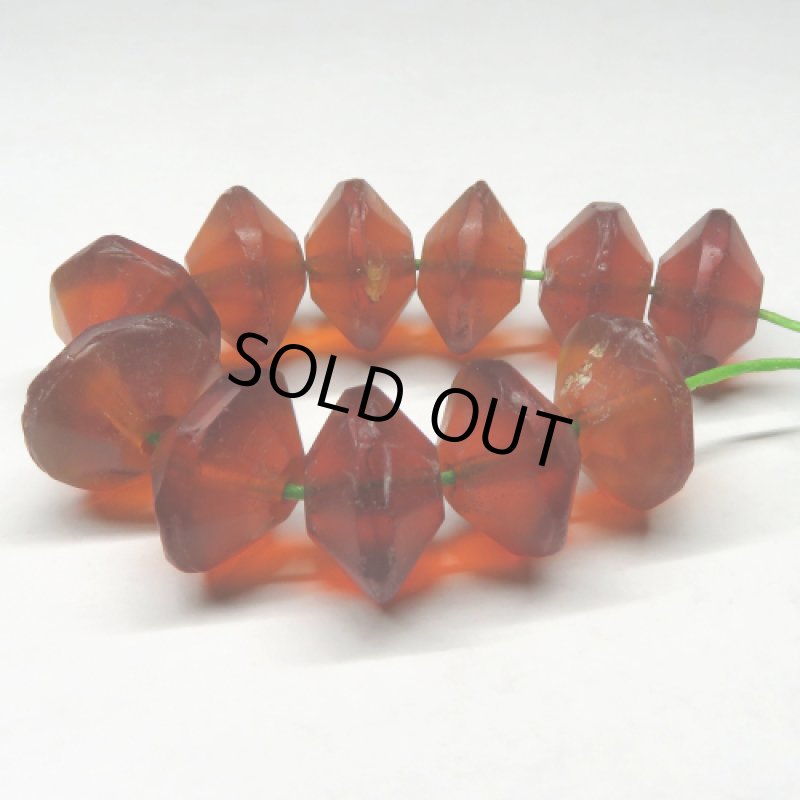 ボヘミアそろばん玉 こげ茶 11個セット