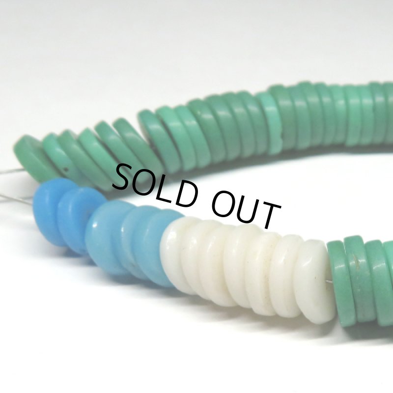 ボヘミアンディスク グリーン+ブルー+白短連