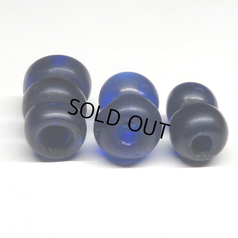 ナガ族瑠璃クリア連玉　3個セット